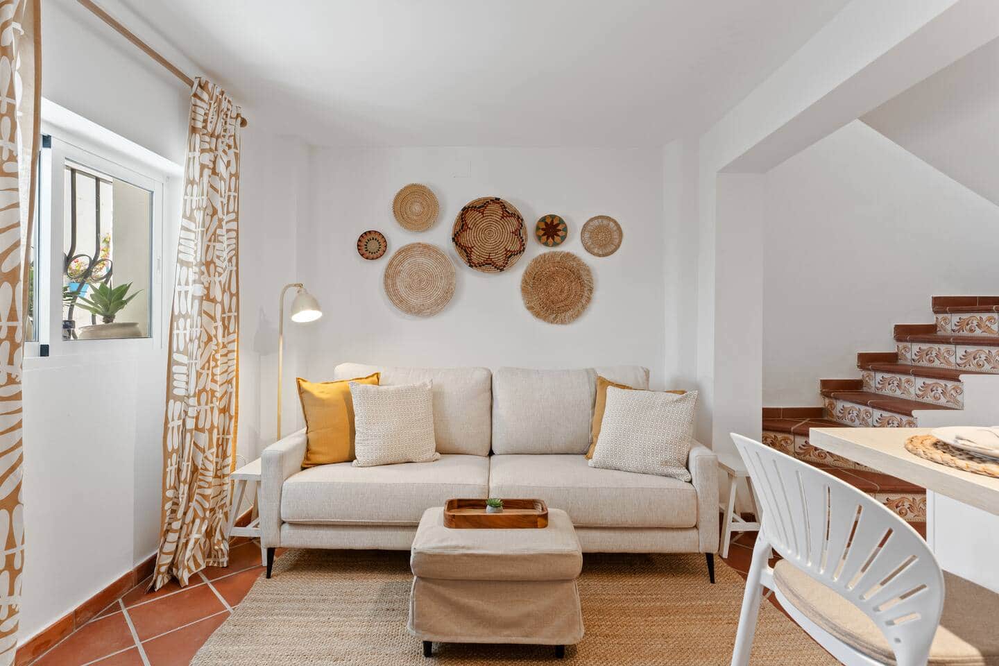 Front view of the lounge sofa